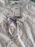 雅鹿短袖t恤男纯棉夏季新款休闲运动青少年学生宽松大码宽肩男士T恤衫 白/月亮鱼 XL （重140-150斤高170-175） 实拍图