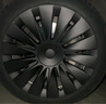 适用特斯拉modely19寸轮毂盖新款直边轮毂特斯拉太阳神款轮毂盖 老款Y 光面哑黑色4个+哑黑T标 实拍图