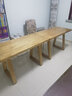 森圆木方实木客厅大书桌家用电脑桌台式双人办公桌学习写字桌会议桌长桌 标准版:120*60*高75厚5cm包送装 实拍图