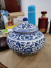 傲世景德镇陶瓷器中式仿古青花瓷工艺品茶叶罐客厅摆件装饰品博古架 款式一（配木质旋转底座） 实拍图
