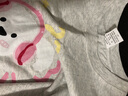 索菲堡 纯棉白灰色甜酷风音乐小狗印花T恤女百搭宽松时尚insT恤衫潮 白灰色 2XL 实拍图