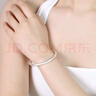 老银匠s999足银手镯送女友素圈女款古法情人节礼物闭口时尚百搭粗银镯子 999足银约20g/内径65mm 含证书 实拍图