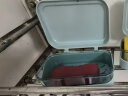 JAJALIN 肥皂盒香皂盒翻盖创意沥水免打孔带盖浴室洗衣皂盒皂架 蓝色 晒单实拍图