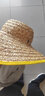 Shiftend草帽大号农民农用下田编织草帽遮阳防晒工地工用帽子男儿童大沿女 包边麦秆草帽 41.5-42厘米 实拍图