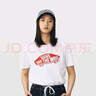 VANS范斯官方 男女情侣短袖T恤夏季滑板LOGO经典款红白出游好物 白色/红色 XS 实拍图