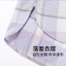 秋鹿睡衣女春夏梭织纯棉格纹七分袖薄款格子休闲可外穿家居服套装 2107D浅紫 L 实拍图