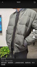 千纸鹤男装短款男士羽绒服新款商务休闲保暖防寒棒球领外套男爸爸冬装 02C绿色 L 实拍图