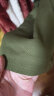 杉努纯棉裤子男春夏季薄款直筒日系男友风宽松休闲长裤 军绿 XL  晒单实拍图