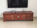 老总红木家具非洲花梨（学名：刺猬紫檀）全实木新中式团圆电视柜客厅明清古典户型地柜 1.8米单团圆电视柜 实拍图