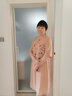 俞兆林（YUZHAOLIN）母亲节妈妈连衣裙夏装旗袍连衣裙子夏季雪纺裙新款中老年人女裙子 粉色 橙粉 4XL 建议140-150斤 实拍图