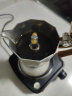 Bincoo摩卡壶意式家用手冲咖啡壶意大利特浓香煮咖啡壶小型浓缩 【1-3人份】电热炉+米白 150ml 实拍图