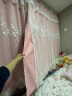 诺罗 窗帘粉色韩式公主风儿童女孩卧室遮光挂钩款网红款双层布纱一体 布纱一体幸运草粉色四爪钩款 宽2米*高2米/1片（杆另买） 实拍图