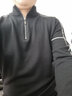 恒源祥100%纯羊毛衫男半高领拉链打底衫秋冬款加厚针织内搭潮男士毛衣1 DN2018白条 2XL 185/100A 实拍图
