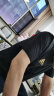 阿迪达斯 （adidas）短袖男夏季运动休闲透气半袖健身跑步男款T恤 黑/金 2XL  晒单实拍图