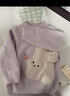 戴维贝拉（DAVE＆BELLA）雪尼尔半边绒儿童毛衣女童上衣宝宝衣服男童套头衫秋冬新款童装 小兔子【现货】 90 cm（建议身高80-90cm） 实拍图