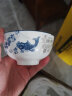 昭乐 碗年年有鱼青花瓷中式家用餐具高脚大汤碗饭碗套餐圆碗釉中彩 蓝鱼4.5英寸米饭碗（6个） 晒单实拍图