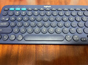 罗技（Logitech）时尚系列K390蓝牙键盘办公便携笔记本电脑平板iPad外接键盘办公用品送男友女友礼物WF13B 蓝色 实拍图