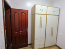 白浅衣柜卧室对开门衣柜实木组合现代简易家用柜子收纳儿童衣柜 60+80组合柜+顶柜 实拍图