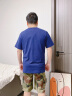 AK ARMY 春夏款短袖t恤男士休闲百搭纯棉圆领T恤打底衫 藏蓝色 M（120-138斤） 实拍图
