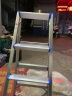 中创 ZCAL 多功能家用人字梯加厚铝合金梯凳花架置物架 轻便可折叠 LHS-S-04（日式4步梯，高1.08m） 实拍图