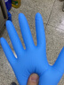 迅力一次性手套丁腈加厚胶皮洗碗家务防水防油食品工业餐饮丁晴手套 丁睛蓝色/加厚耐用【100只】 M（中号） 实拍图