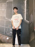 AK ARMY纯棉重磅短袖t恤男夏季款男士休闲百搭圆领复古体恤纯色打底衫 米白色 XL 实拍图