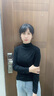 倾慕汐羽【两件装】半高领长袖打底衫春秋洋气女内穿大薄款码百搭冬季打底 黑色+黑色 2XL 140-160斤 实拍图