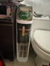 躬亲卫生间置物架厕所夹缝收纳柜浴室缝隙马桶侧落地窄缝储物柜可移动 高款三层面宽18CM-防水可移动 18*41*78 CM 实拍图