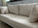 昊罔（HAOWANG）北欧简约现代布艺沙发小户型客厅双人出租房卧室公寓简易网红沙发 米白色【海绵款】 双人位 120cm 置物袋+2抱枕 实拍图