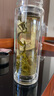 【⭐京东物流配送】高硼硅双层玻璃杯大容量泡茶杯水杯子茶水分离 【双层加厚】茶杯 350ml 1只 实拍图
