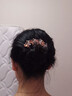 安之尚 蝴蝶结发饰韩国发夹发卡丸子头盘发器水钻插梳发梳簪子新娘头饰品 2#香槟蝴蝶 实拍图