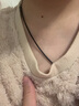 巴克乐乐简约时尚新款单链个性吊坠男女黑色蜡绳皮绳项链百搭吊坠配链 39-皮绳直径1.5mm 实拍图