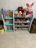 哈乐猫（HELLO CAT）儿童玩具收纳架置物架塑料幼儿园收纳柜整理架多层宝宝书架绘本架 1+2收纳柜（灰色/白色） 实拍图