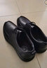 骆驼（CAMEL）男鞋软牛皮夏季透气冲孔中老年爸爸休闲商务乐福凉皮鞋男士 黑色 43 实拍图