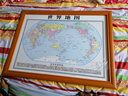 佳得雅（JIADEYA）新版中国地图世界地理图带框办公室挂画书房装饰画会议室装裱定制 中国和世界 85*65cm红褐框（较小慎拍） 实拍图