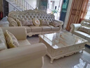 田园驿站法式轻奢时尚雕花实木沙发客厅现代欧式进口纳帕真皮软包沙发组合 【套餐15】1+2+3+茶几 实拍图