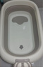iuu婴儿洗澡盆 可折叠宝宝浴盆大号 洗澡神器躺托浴架新生儿童用品 【北欧灰】+浴网 材质：FAD食品级材质检测认证 实拍图