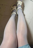 JOHUAN性感丝袜女情趣8D油亮丝滑超薄花边长筒袜马油袜防滑大腿袜油光 （白色）油亮防下滑 1双 均码 （建议80-120斤） 实拍图