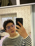 跃光近视眼镜男防蓝光眼睛框可配眼镜大框防电脑辐射护目镜片女眼镜片 黑银（时尚款） 镜架 实拍图