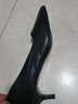 Thinkwell真皮单鞋女细跟高跟鞋女尖头黑色工作鞋女职业鞋软底舒适久站不累 真皮细跟 3cm D4128-3 39 实拍图