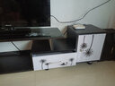 众创造新钢化玻璃电视柜组合客厅烤漆伸缩电视机柜现代简约小户型地柜茶桌 白【白门兰白荷i1.8-2.4】新 实拍图