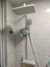 派菲娅奶油风恒温淋浴花洒套装家用沐浴全套钢琴花洒卫浴全铜龙头淋浴器 【玻璃-冷热数显】奶白方 实拍图