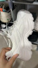 骆驼（CAMEL）老爹鞋女潮酷网布皮面拼接双系带厚底休闲鞋 L24S283079 米白 40 实拍图
