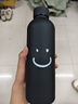 贞嘻水杯保温杯男士杯子年会奖品礼品送员工实用大容量不锈钢车载学生 黑色笑脸保温杯510ml 实拍图