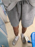 H&M男装卫裤夏季薄款宽松直筒运动跑步裤松紧腰休闲短裤1224295 混灰色 2XL 180/114 建议拍小一码 实拍图
