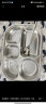 HUYO德国餐盘成人饭盒抗菌316不锈钢儿童餐盘分格早餐盘子碗餐具套装 餐盘5格 26cm 实拍图
