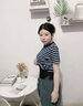 秀密斯（MISS’S）塑身衣女产后收肚子束腰塑形连体衣蕾丝夏季超薄 蕾丝吊带三角款黑色 XL (165cm以下;116-125斤) 实拍图