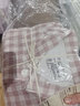 无印良品 MUJI 女式无侧缝双层纱织睡衣纯棉全棉 FDA20C1A 女士家居服套装 粉红色格纹 L-XL 实拍图