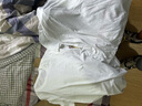 【2件装】100%纯棉质感圆领短袖T恤男宽松百搭纯色打底衫男士全棉半袖体恤众舰行 【2件装】白色+白色 2XL【建议穿135-140斤】 实拍图