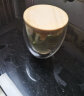 NUOLIKES 双层水晶玻璃茶杯绿茶杯家用办公室隔热防烫可爱水杯咖啡杯子泡 375ml单只（带木盖） 晒单实拍图